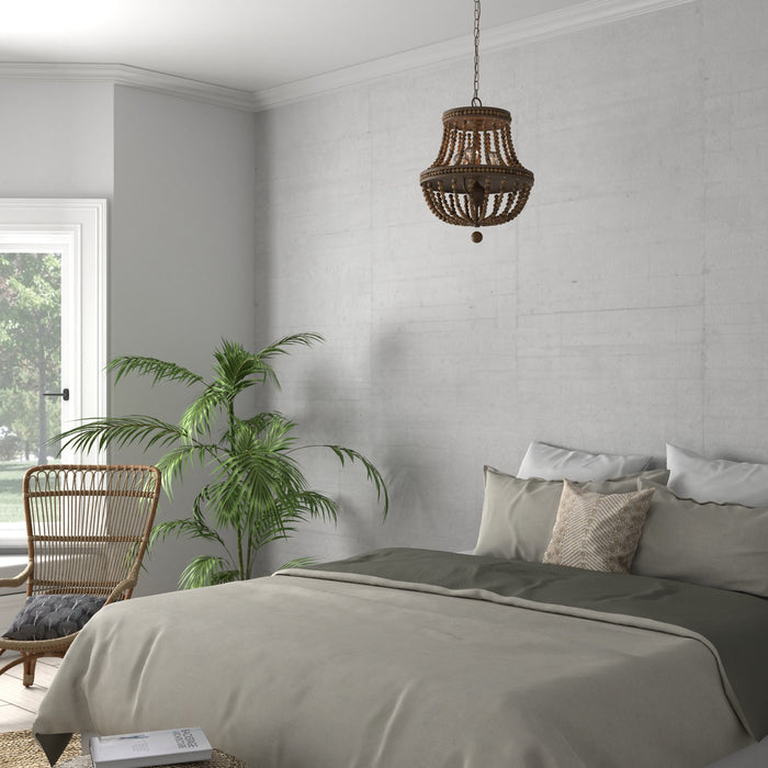 Capital Lighting 9A123A Three Light Chandelier, Tobacco