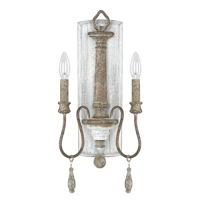 Capital Lighting 9A198A Two Light Wall Sconce, French Antique