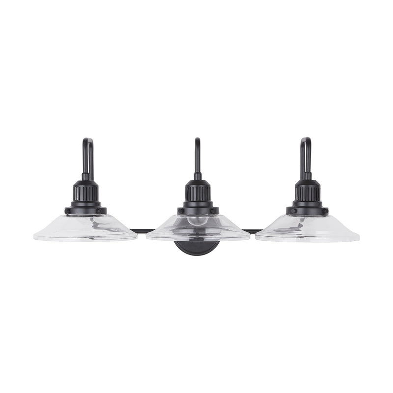 Capital Lighting 9D318A Three Light Vanity, Matte Black