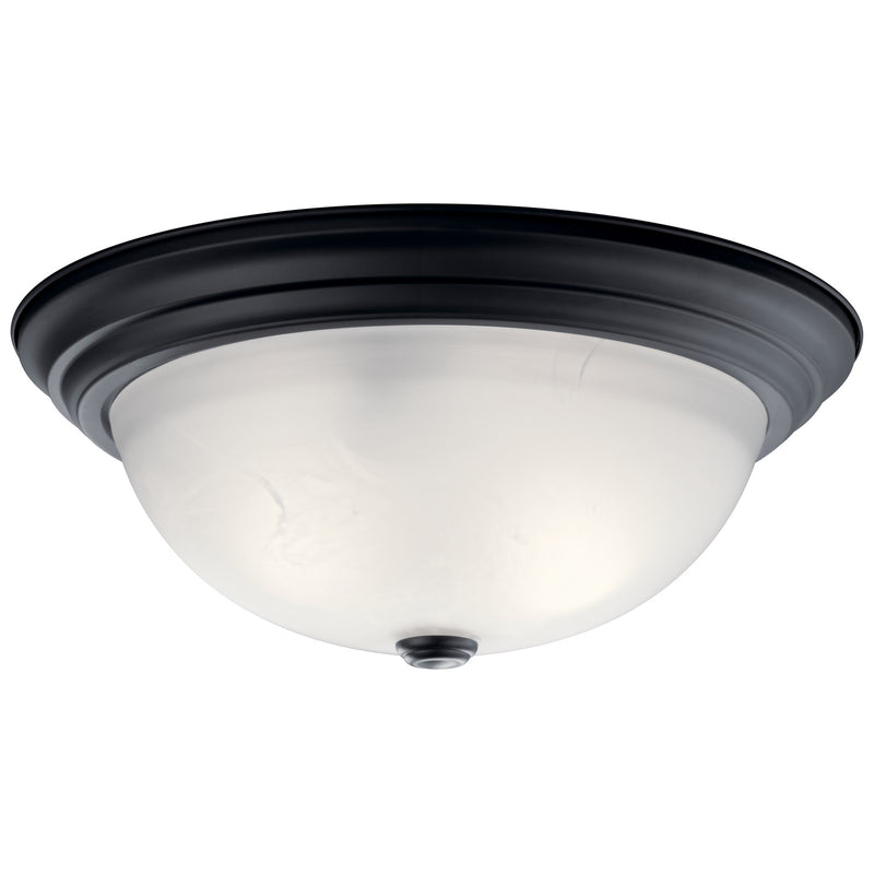 Kichler 8116BK Three Light Flush Mount, Black