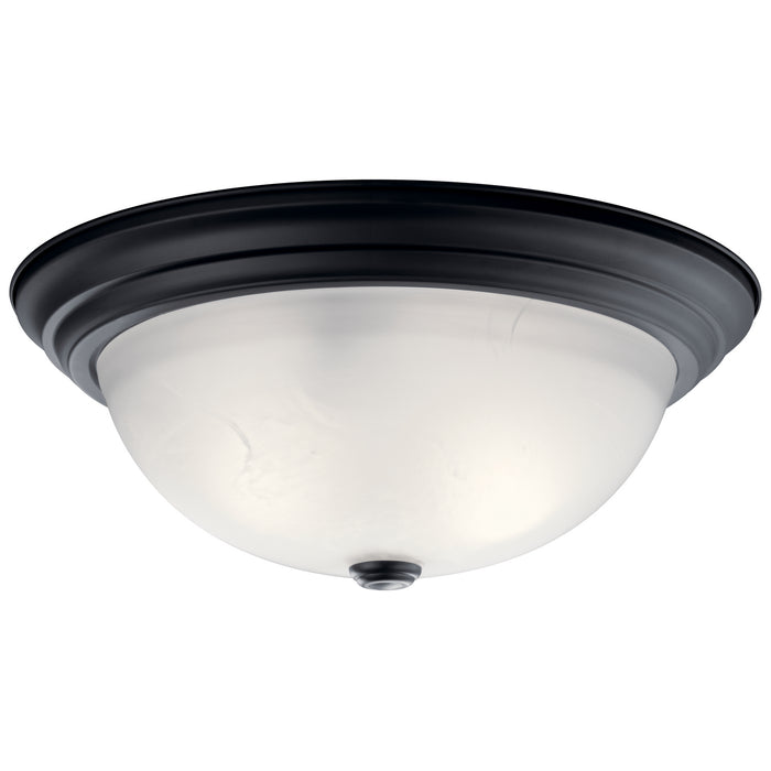 Kichler 8116BK Three Light Flush Mount, Black