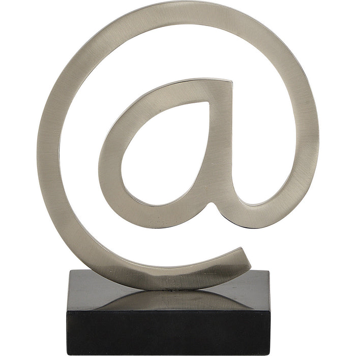 Renwil STA754 Statue, Brushed Nickel, Black