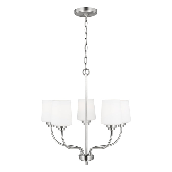 Generation Lighting 3102805-962 Five Light Chandelier, Brushed Nickel
