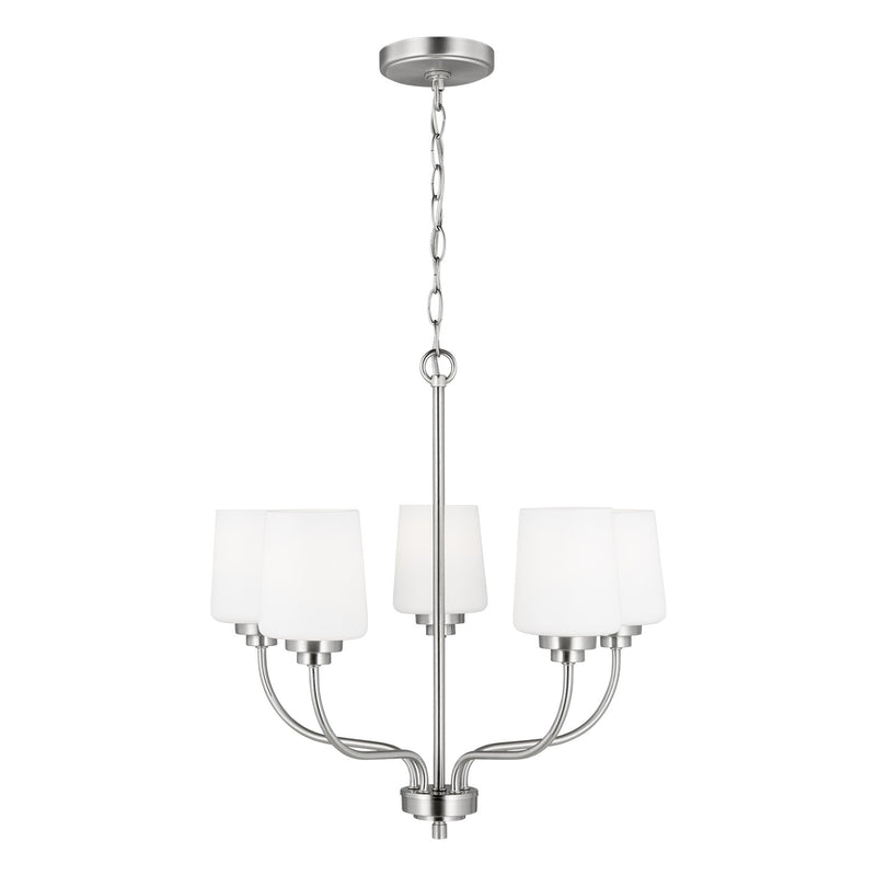 Generation Lighting 3102805EN3-962 Five Light Chandelier, Brushed Nickel