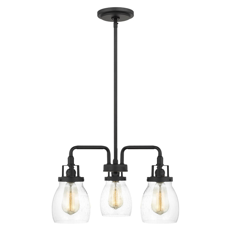 Generation Lighting 3114503-112 Three Light Chandelier, Midnight Black