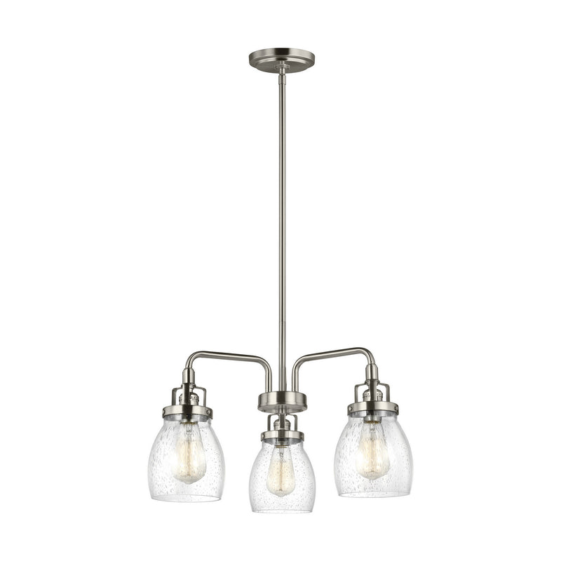 Generation Lighting 3114503EN7-962 Three Light Chandelier, Brushed Nickel