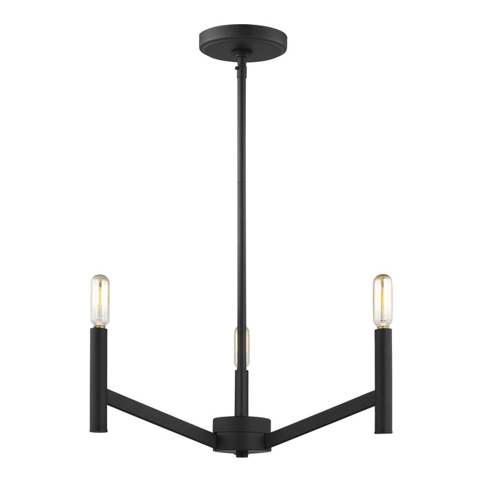 Visual Comfort Studio 3124303-112 Three Light Chandelier, Midnight Black