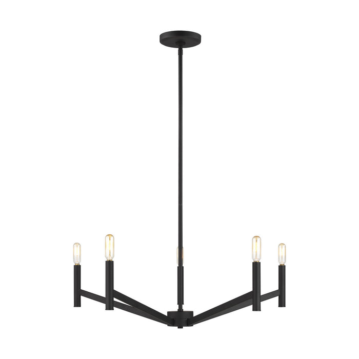 Visual Comfort Studio 3124305-112 Five Light Chandelier, Midnight Black