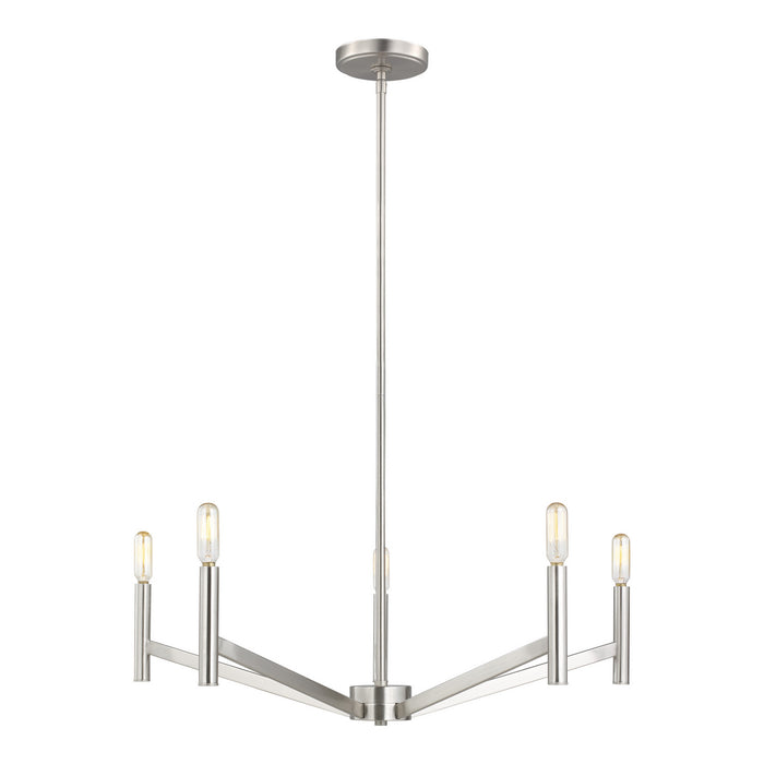 Visual Comfort Studio 3124305EN-962 Five Light Chandelier, Brushed Nickel