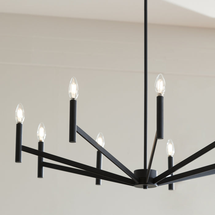 Visual Comfort Studio 3124309-112 Nine Light Chandelier, Midnight Black