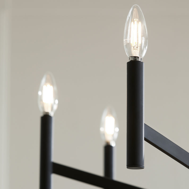 Visual Comfort Studio 3124309-112 Nine Light Chandelier, Midnight Black
