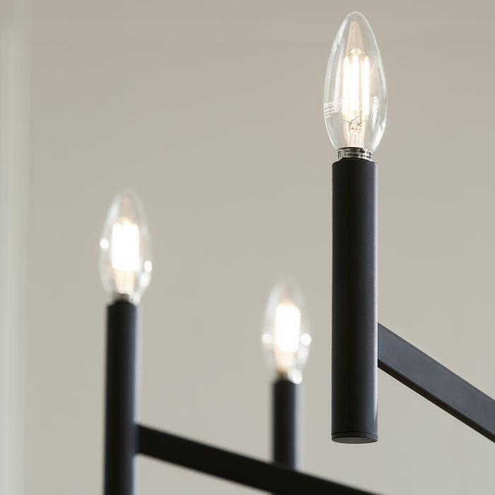 Visual Comfort Studio 3124309-112 Nine Light Chandelier, Midnight Black