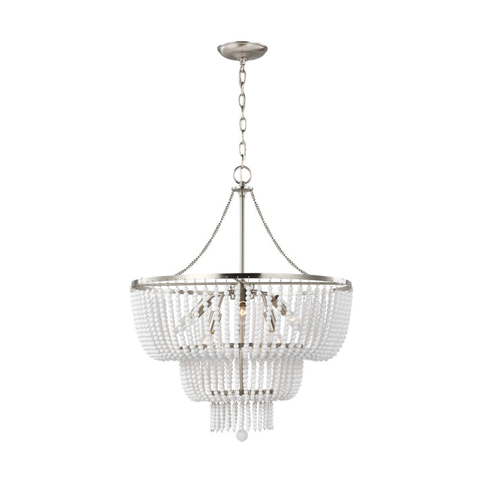 Visual Comfort Studio 3180706EN-962 Six Light Chandelier, Brushed Nickel