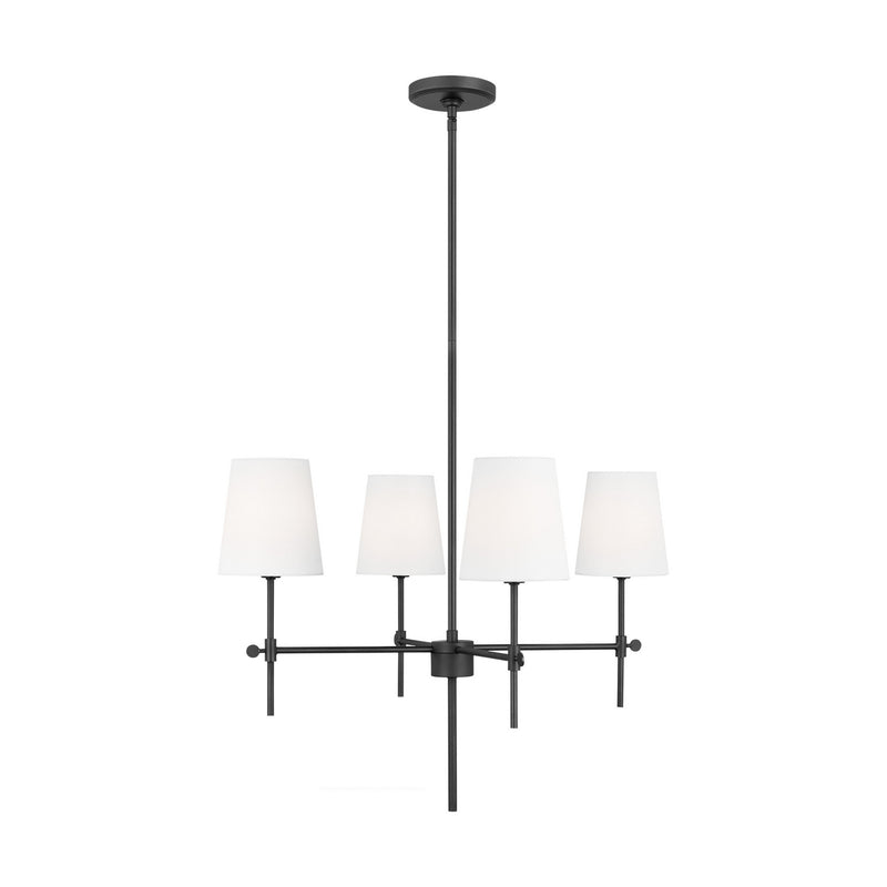 Visual Comfort Studio 3187204EN-112 Four Light Chandelier, Midnight Black