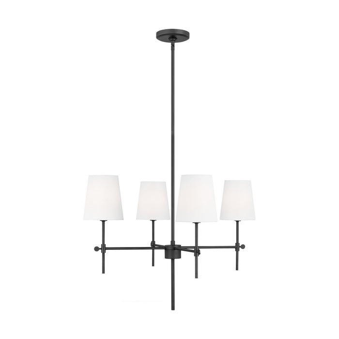 Visual Comfort Studio 3187204EN-112 Four Light Chandelier, Midnight Black