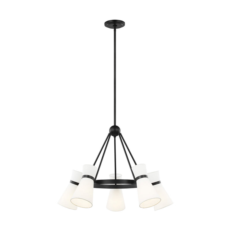 Visual Comfort Studio 3190505-112 Five Light Chandelier, Midnight Black