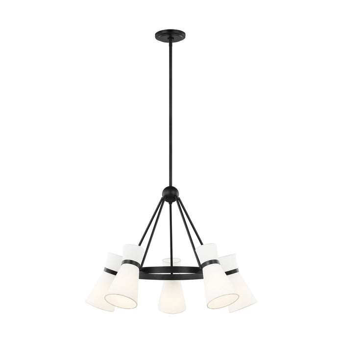 Visual Comfort Studio 3190505EN3-112 Five Light Chandelier, Midnight Black