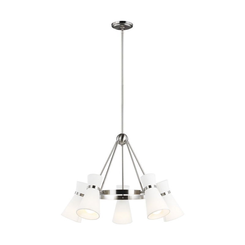 Visual Comfort Studio 3190505EN3-962 Five Light Chandelier, Brushed Nickel