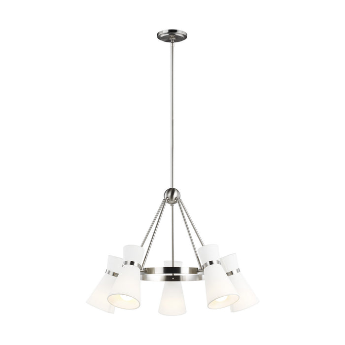 Visual Comfort Studio 3190505EN3-962 Five Light Chandelier, Brushed Nickel
