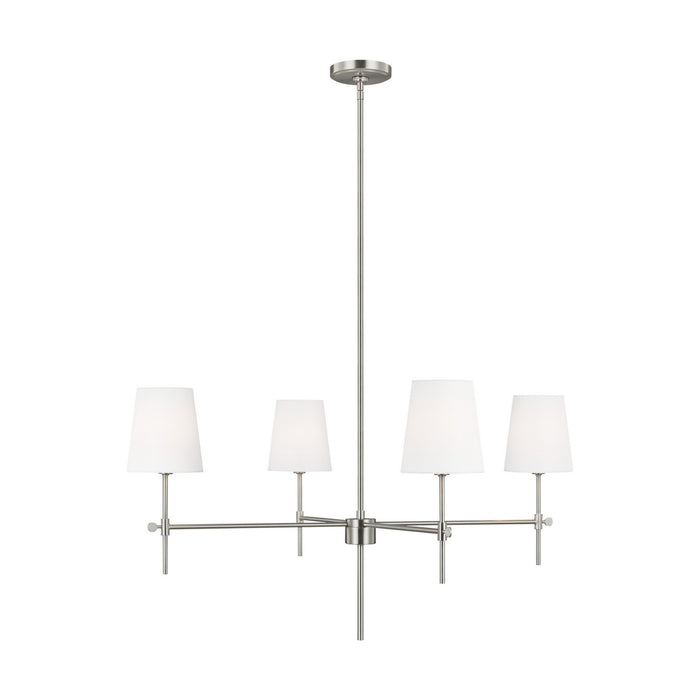 Visual Comfort Studio 3287204-962 Four Light Chandelier, Brushed Nickel