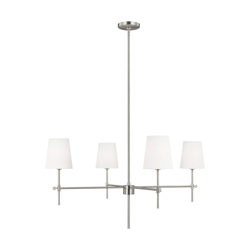 Visual Comfort Studio 3287204EN-962 Four Light Chandelier, Brushed Nickel