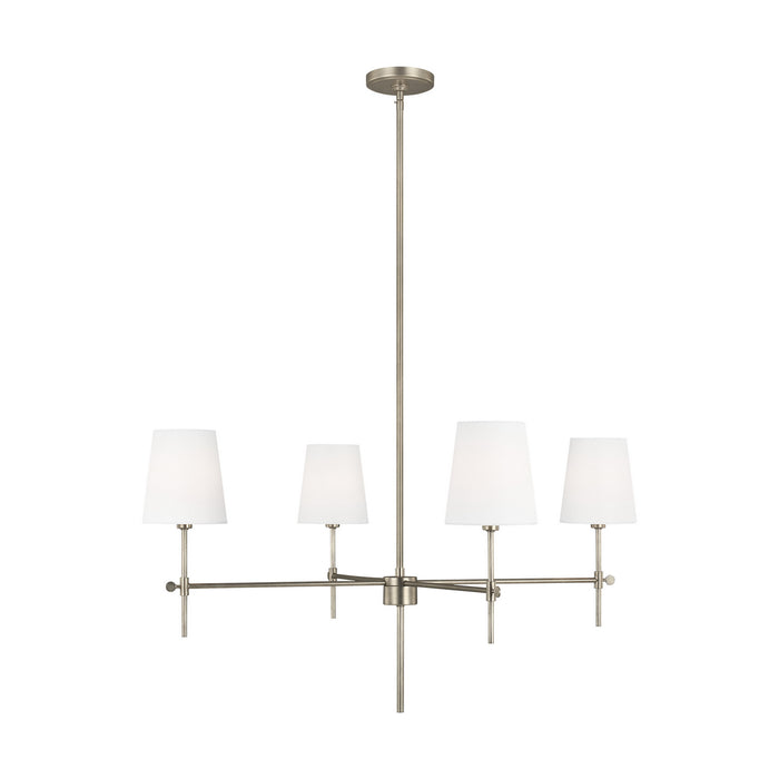 Visual Comfort Studio 3287204EN-965 Four Light Chandelier, Antique Brushed Nickel