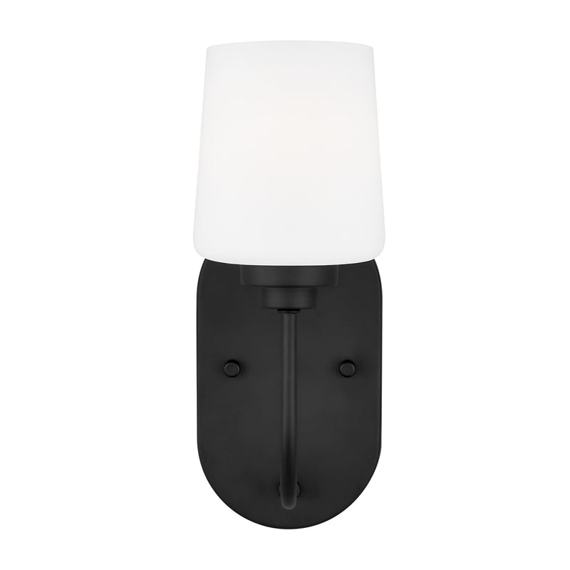 Generation Lighting 4102801EN3-112 One Light Wall / Bath Sconce, Midnight Black