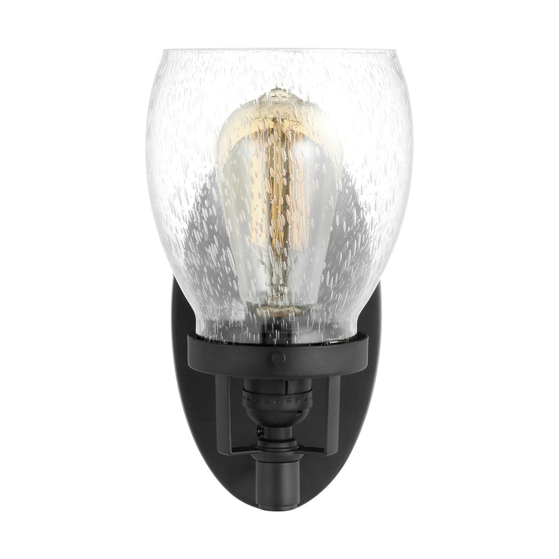 Generation Lighting 4114501-112 One Light Wall / Bath Sconce, Midnight Black
