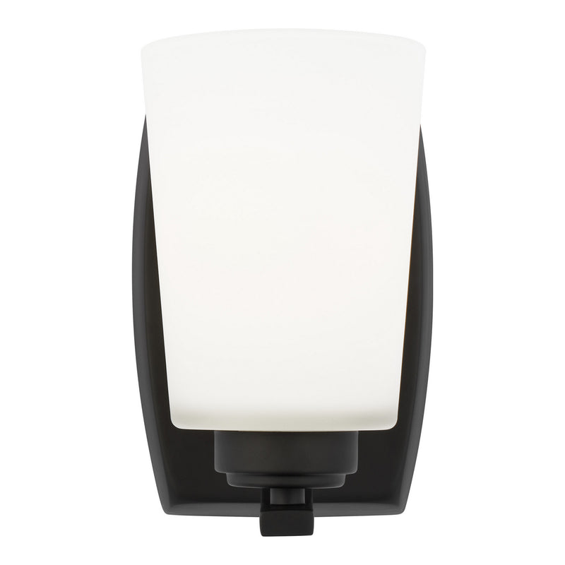 Generation Lighting 4128901EN3-112 One Light Wall / Bath Sconce, Midnight Black