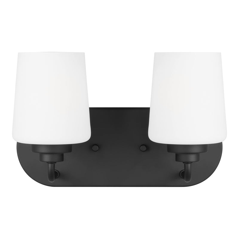 Generation Lighting 4402802-112 Two Light Wall / Bath, Midnight Black