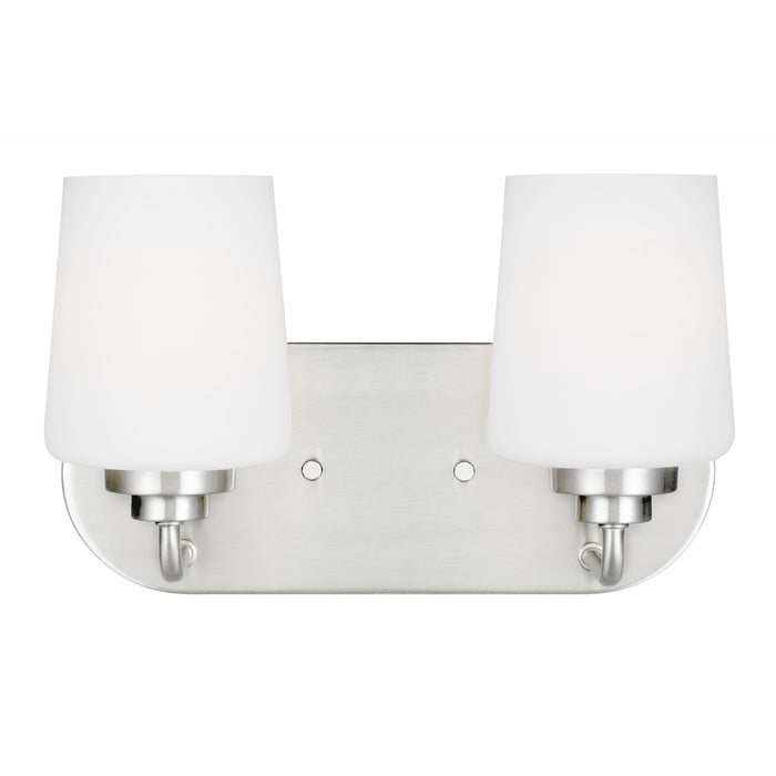 Generation Lighting 4402802-962 Two Light Wall / Bath, Brushed Nickel