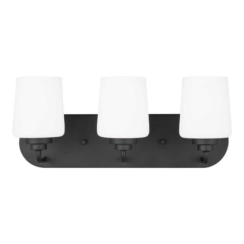 Generation Lighting 4402803-112 Three Light Wall / Bath, Midnight Black