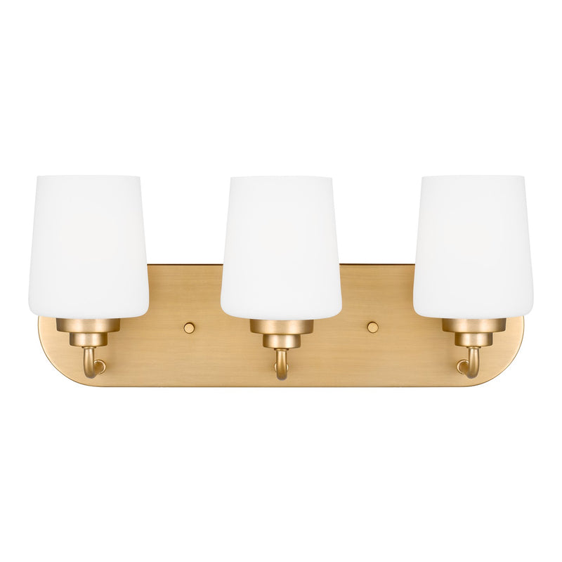 Generation Lighting 4402803EN3-848 Three Light Wall / Bath, Satin Brass