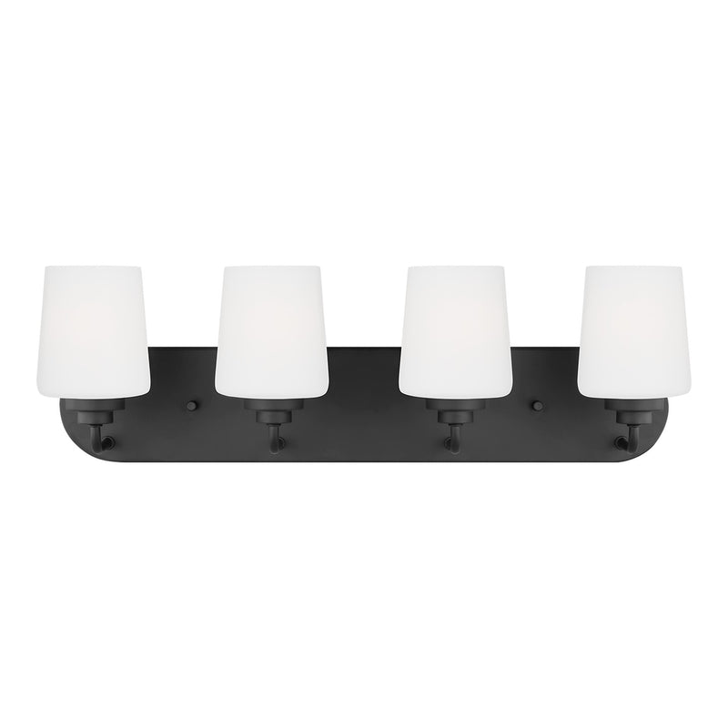 Generation Lighting 4402804-112 Four Light Wall / Bath, Midnight Black