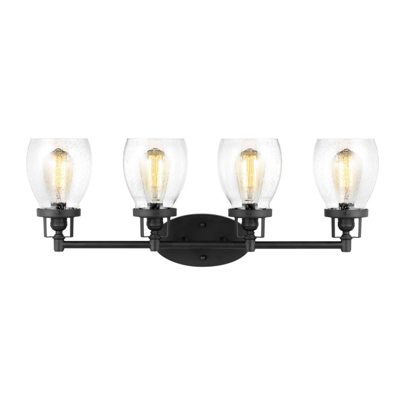 Generation Lighting 4414504-112 Four Light Wall / Bath, Midnight Black