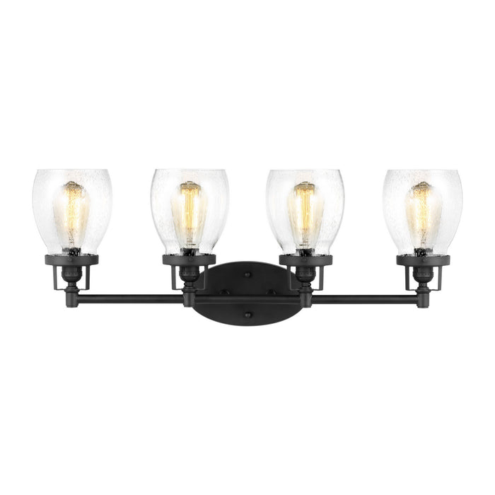 Generation Lighting 4414504-112 Four Light Wall / Bath, Midnight Black