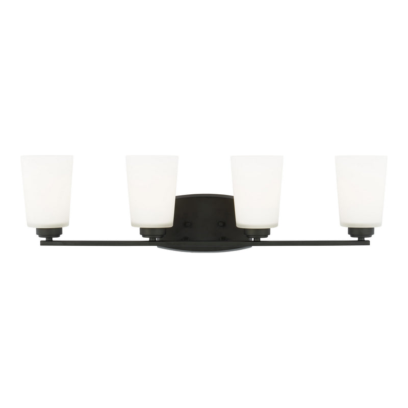 Generation Lighting 4428904-112 Four Light Wall / Bath, Midnight Black
