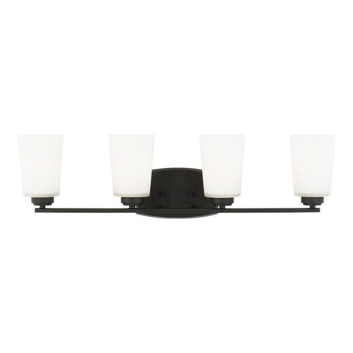 Generation Lighting 4428904-112 Four Light Wall / Bath, Midnight Black