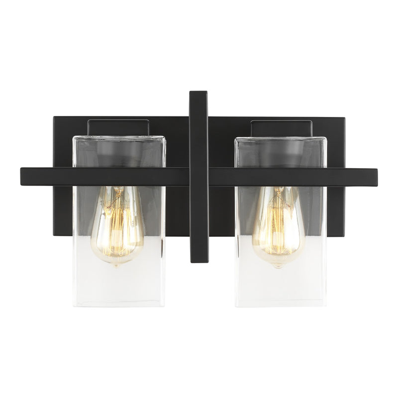 Generation Lighting 4441502-112 Two Light Wall / Bath, Midnight Black