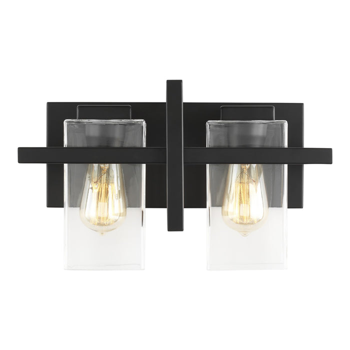 Generation Lighting 4441502-112 Two Light Wall / Bath, Midnight Black