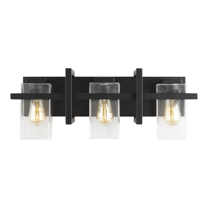 Generation Lighting 4441503-112 Three Light Wall / Bath, Midnight Black