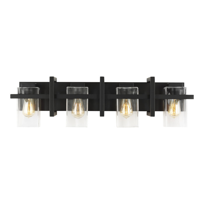 Generation Lighting 4441504-112 Four Light Wall / Bath, Midnight Black