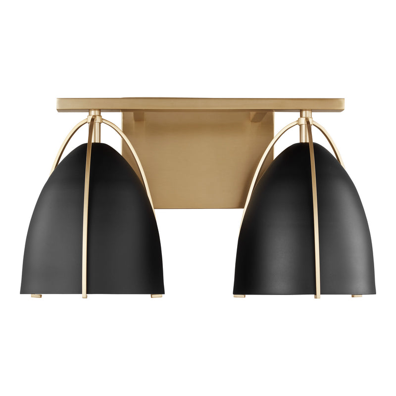 Visual Comfort Studio 4451702-848 Two Light Wall / Bath, Satin Brass