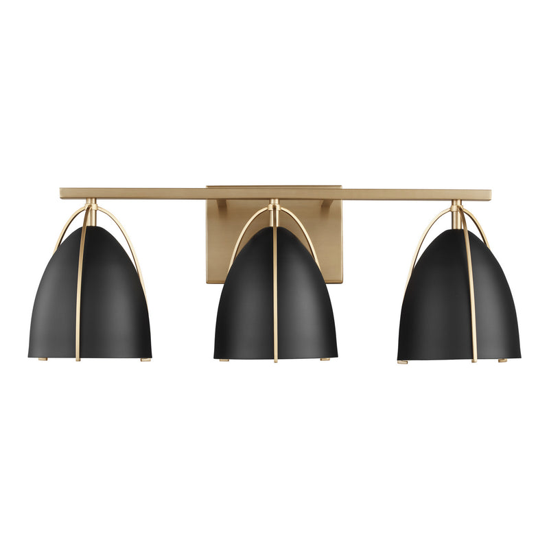 Visual Comfort Studio 4451703EN3-848 Three Light Wall / Bath, Satin Brass