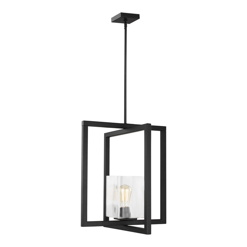 Generation Lighting 5141501-112 One Light Pendant, Midnight Black