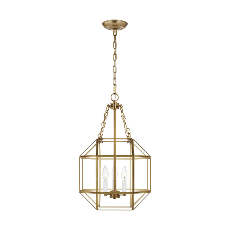 Visual Comfort Studio 5179403EN-848 Three Light Lantern, Satin Brass