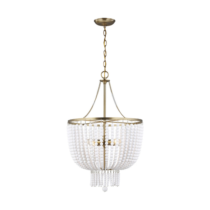 Visual Comfort Studio 5180704EN-848 Four Light Pendant, Satin Brass