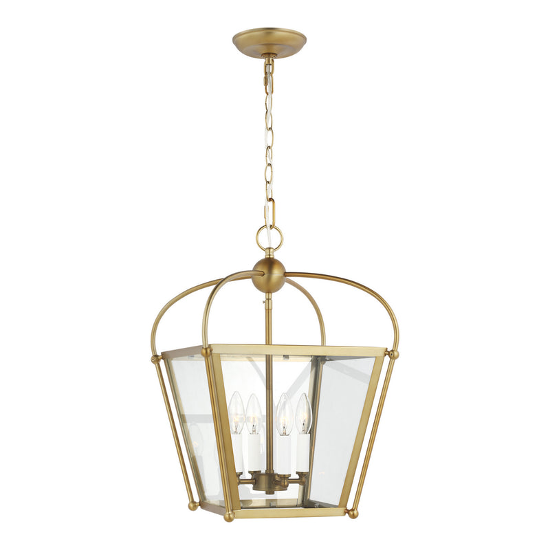 Visual Comfort Studio 5191004EN-848 Four Light Lantern, Satin Brass