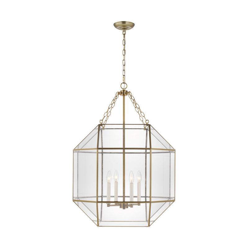 Visual Comfort Studio 5279404-848 Four Light Lantern, Satin Brass