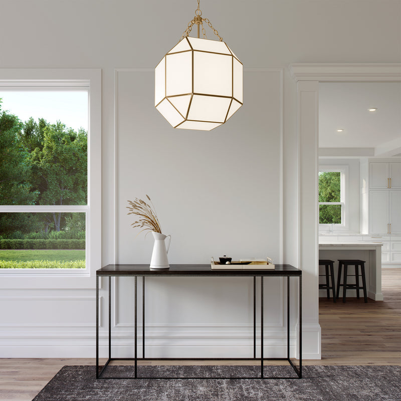 Visual Comfort Studio 5279453-848 Three Light Lantern, Satin Brass